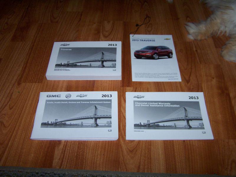2013 chevy traverse with navigation owners manual set with free shipping