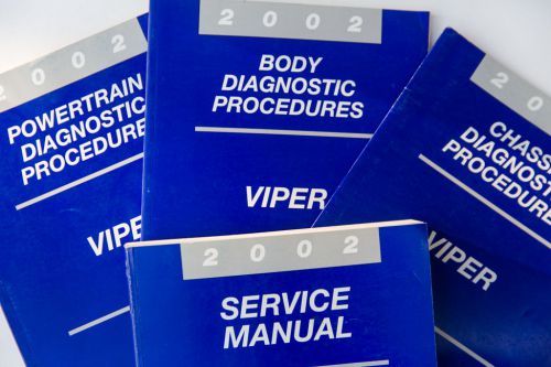 2002 dodge viper service, chassis, powertrain and body diagnostic manuals