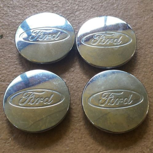Look! set of four oem ford focus chrome wheel center caps, pn 2m51-1000