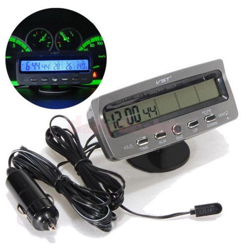 Car digital clock temperature voltage meter thermometer lcd display ts-7045v