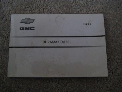 2006 gmc sierra  duramax diesel owners manual supplement