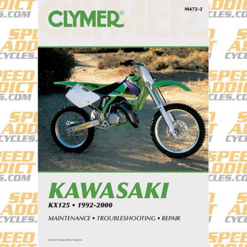 Clymer m472-2 service shop repair manual kawasaki kx125 1992-2000