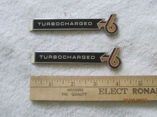 Nos 1980s buicks turbocrged emblems-measures 4 inches long