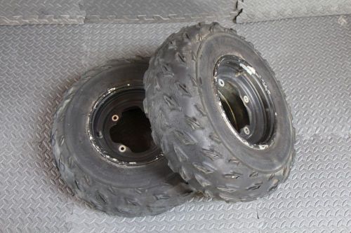 Dunlop kt341 front tires aluminum wheels rims yamaha banshee yfz450 raptor g-98