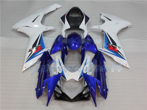 Fit for suzuki 11-15 gsxr 600 750 injection white blue abs fairing plastic u05