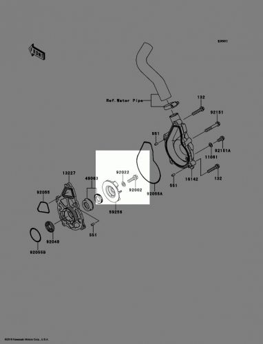 2010 kawasaki er-6n oem water pump: 6.1x12x1 washer