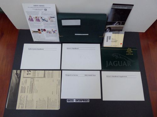 2002 jaguar x type v6 2.5l 3.0l owners manuals user handbooks pouch set 102716e
