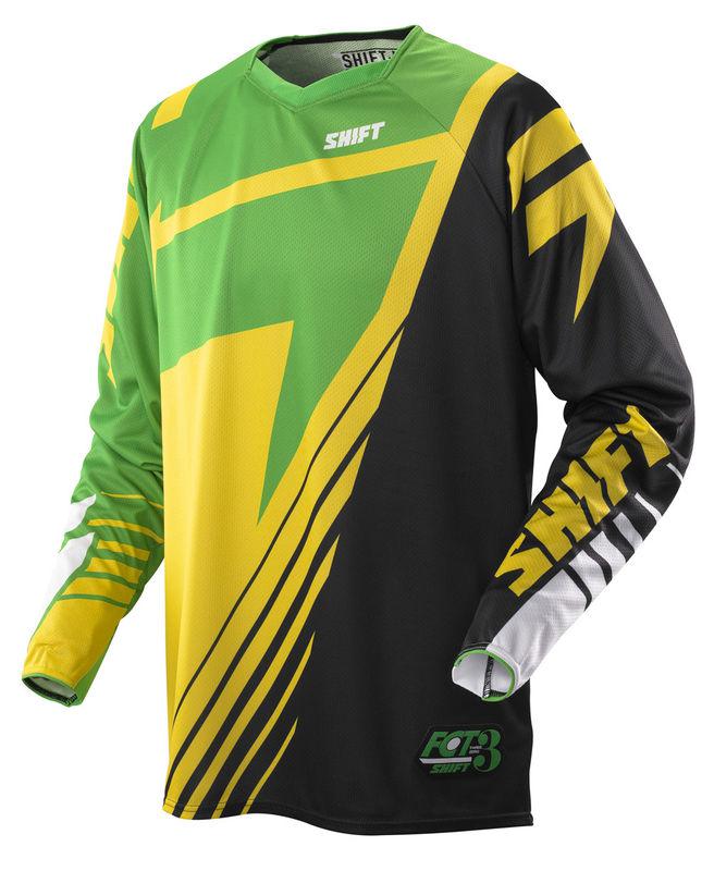 Shift faction satellite green / yellow jersey  motocross dirtbike atv mx 2014