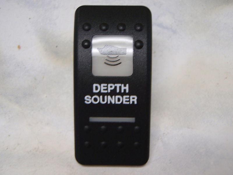 Depth sounder switch black w 2 white lens contura ii 