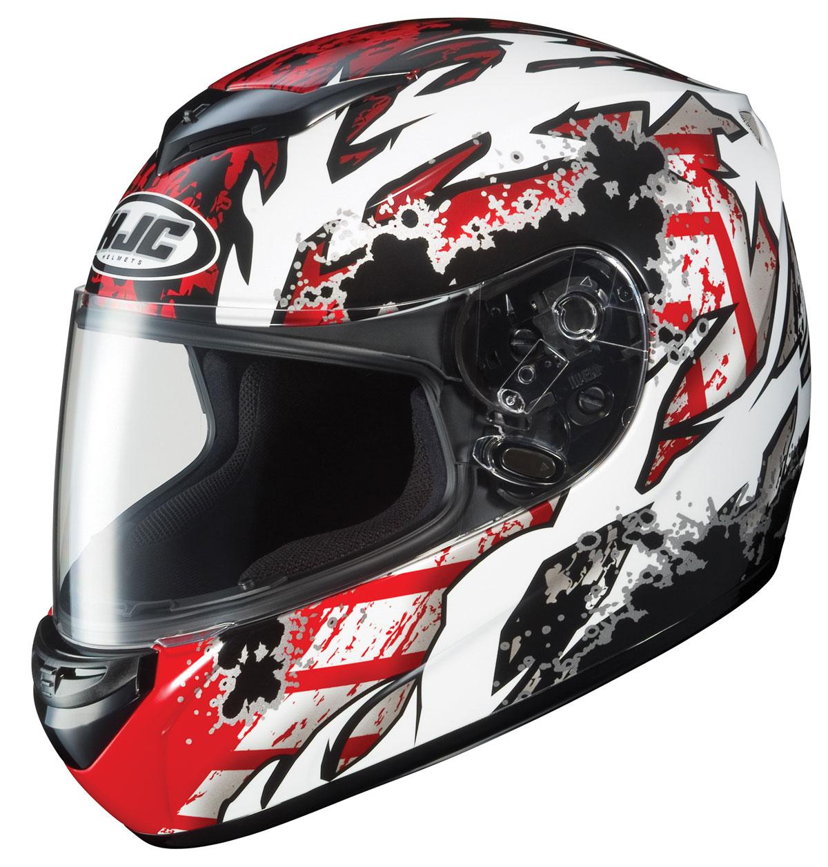 Hjc cs-r2 skarr red full-face motorcycle helmet size x-large