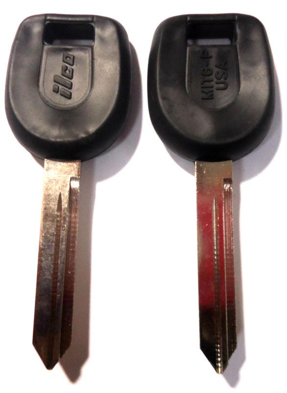 2 new mitsubishi master ignition key blank 692566 mit6-p non-transponder key  