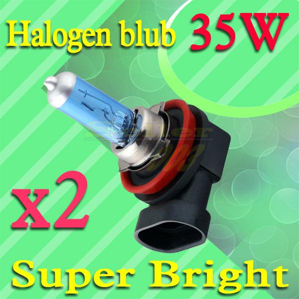 2pcs h8 super bright white fog halogen bulb hight power 35w car headlight lamp