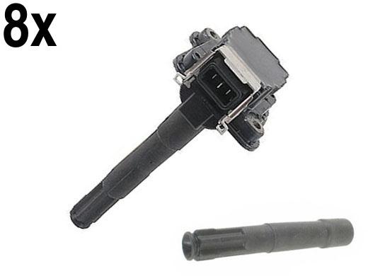 Audi (97-99) ignition coil + spark plug connector (x8) hueco