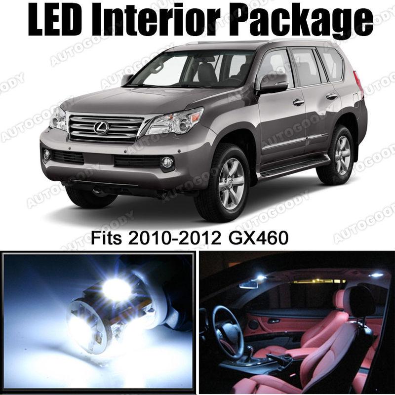 12 x white led lights interior package kit for lexus gx460