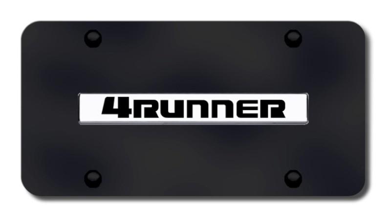 Toyota 4runner name chrome on black license plate made in usa genuine