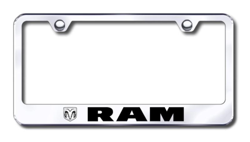 Chrysler ram  engraved chrome license plate frame -metal made in usa genuine