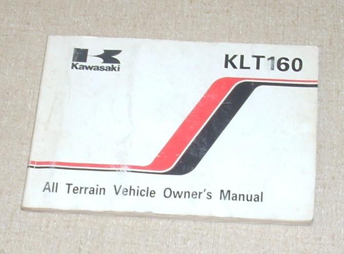Kawasaki klt160 owners manual 1985