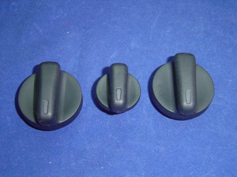 98-01 toyota corolla ac heater temp fan climate control dial knob set of 3 black