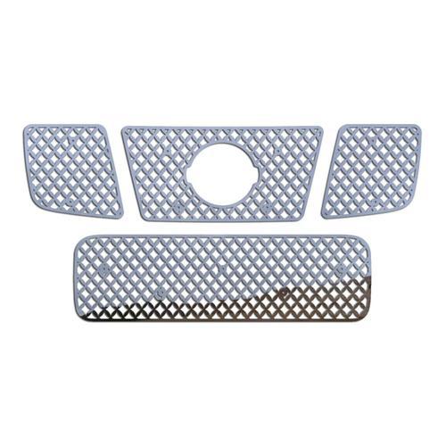 Nissan armada 04-07 diamond mesh polished stainless aftermarket grille insert