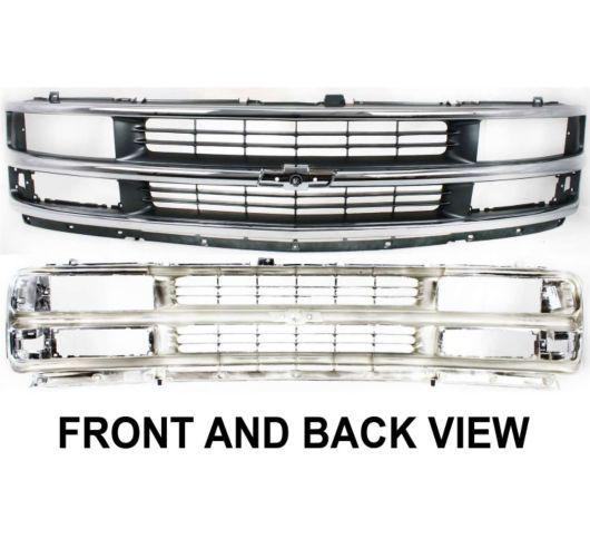 96 97 98 99 00 01 02 chevy express van front graphite grille chrome bar molding