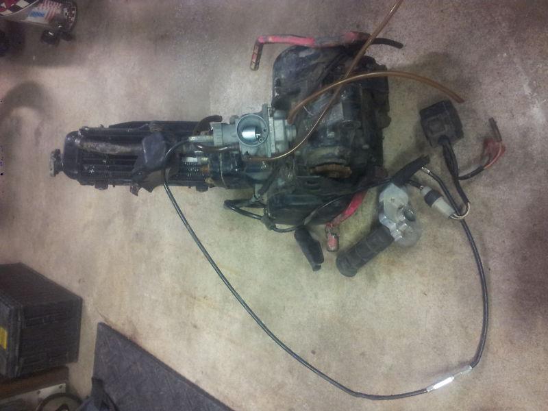 86 yz80 complete engine , motor with radiator and electronics