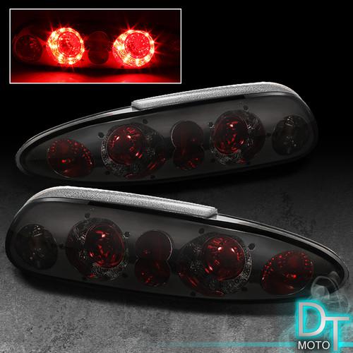 Smoked 93-02 chevy camaro led halo rims tail brake lights lamps left+right pair