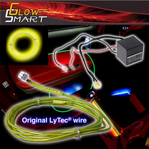 El wire 15ft neon light glow rope with 12v transformer yellow