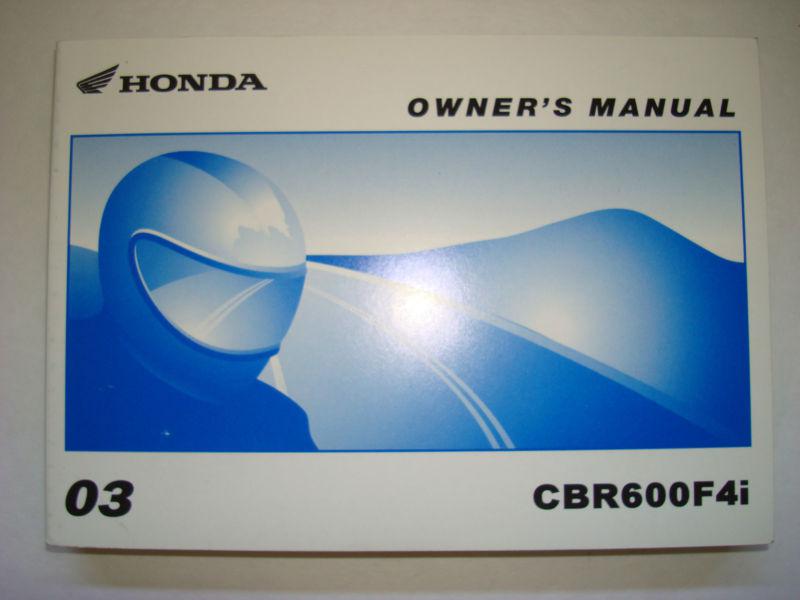 New 03 honda cbr600f4i cbr 600 f4i owners manual