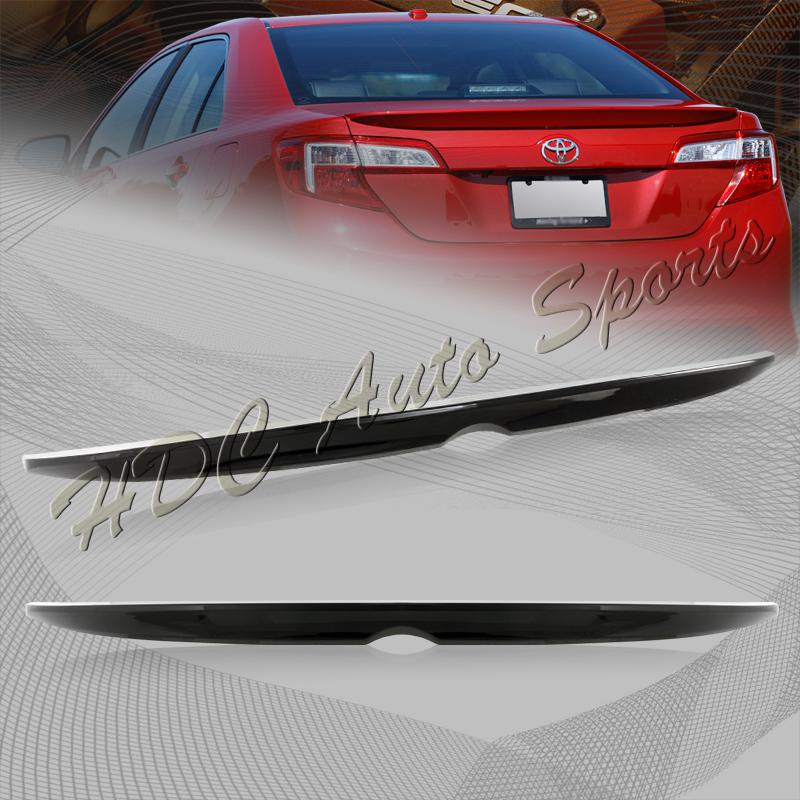 2012-2013 toyota camry jdm black painted abs plastic rear trunk lid spoiler wing