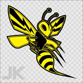 Decal stickers bee hornet wasp insect bees hornets wasps honey 0500 vaab2