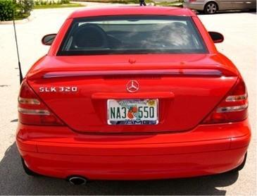 1997-2004 mercedes slk r170 l-style rear trunk wing spoiler (painted) "new"