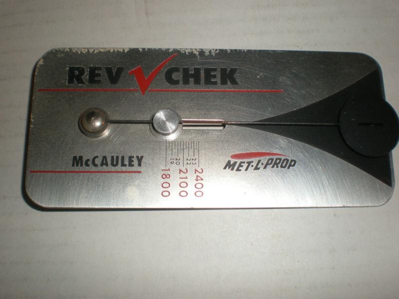 Rev chek mccauley aviation met-l-prop tachometer 