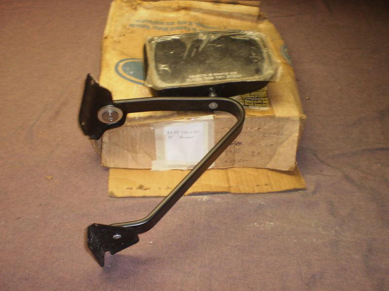 Ford 84,88 "f" series", 90 ranger black swing out mirror rh orig. ford nos