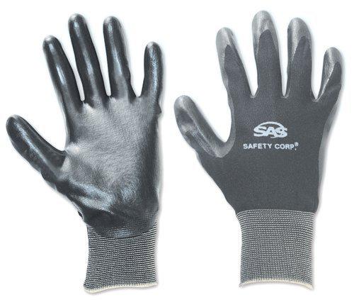 Sas 640-1909 - paws nitrile coated gloves, large