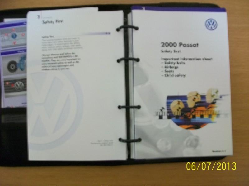 2000  v w passat  owners manual