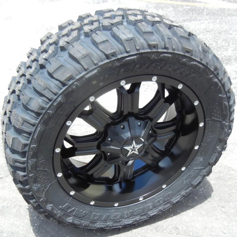 20" black tis 535b wheels rims federal tires chevy silverado gmc 2500 3500 8x180