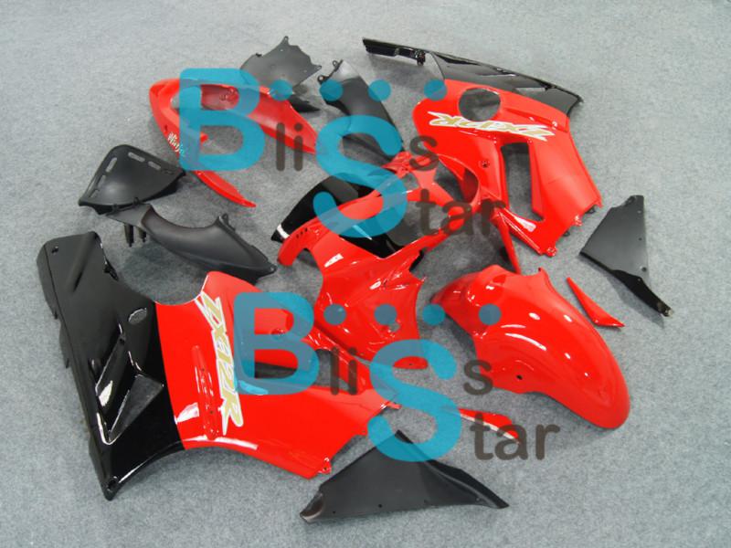 E18 red black fairing kit with tank w4 fit for ninja zx12r zx-12r 2002-2006
