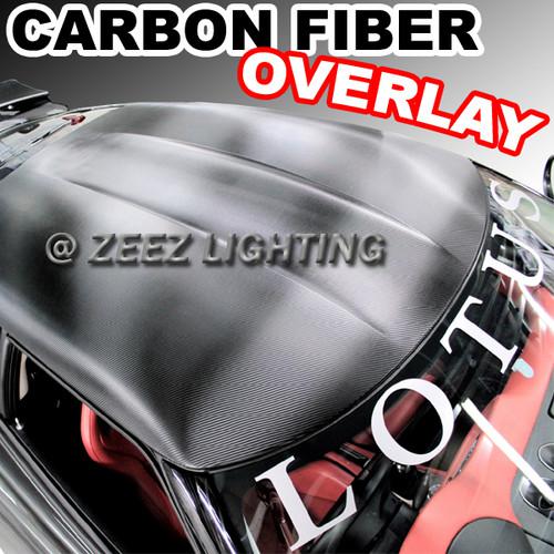 Carbon fiber moon roof hood trunk overlay tint vinyl wrapping cover film 50x60 x
