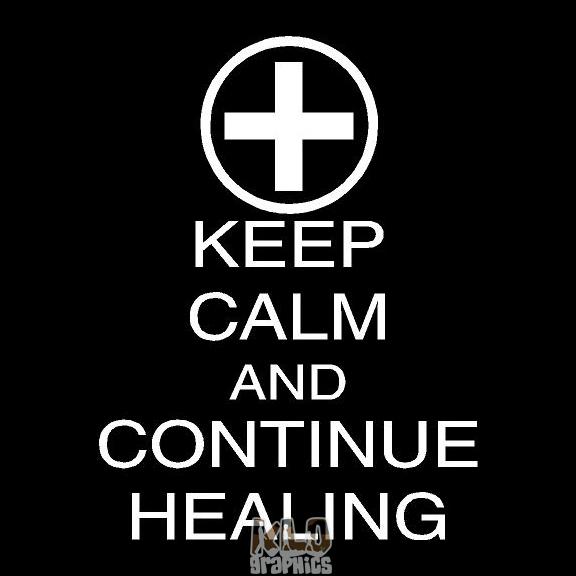 Keep calm and continue healing vinyl decal sticker wow healer priest pally druid