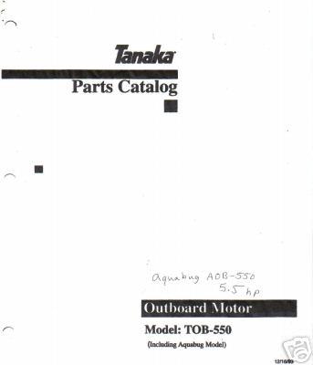 Tanaka tob  550 parts manual 