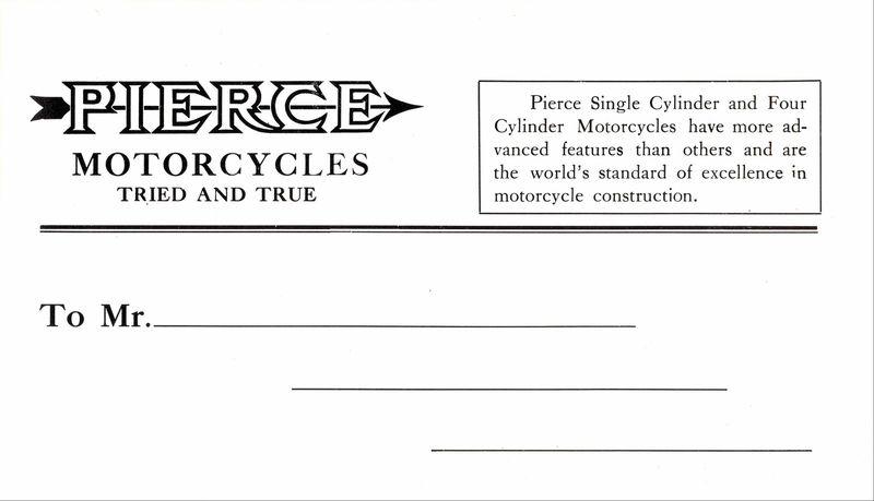 1913 pierce cycle company fifth annual announcement