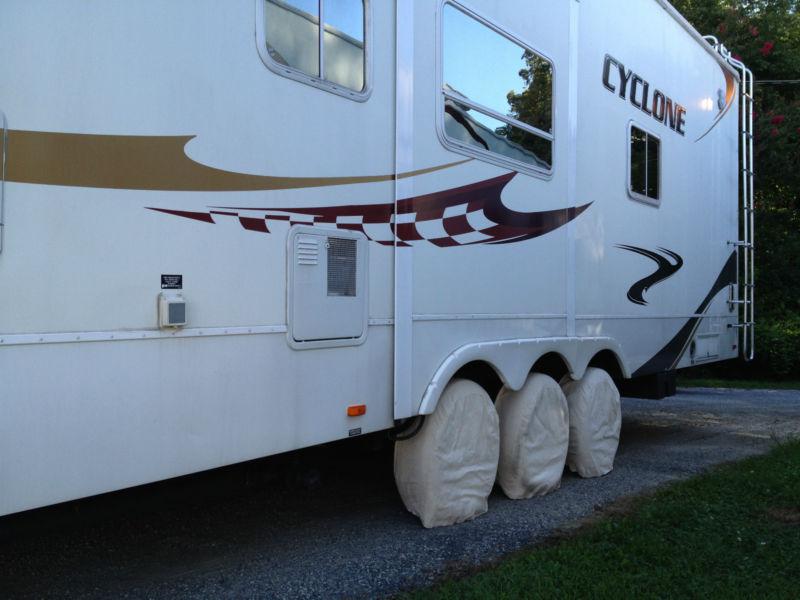 6 tire & wheel covers tri axle toy hauler camper 5th trailer six fifth rim cover