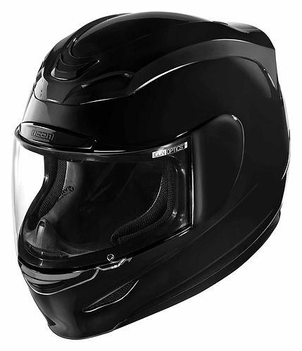 New icon airmada gloss full-face adult helmet, black , large/lg