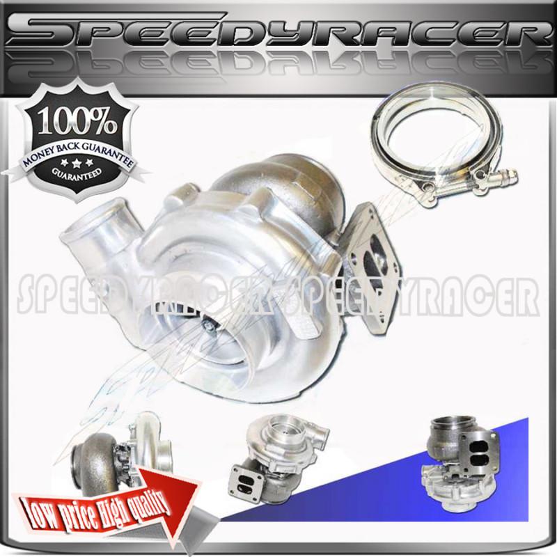 T72 t4 turbo charger twin scroll oil cooled .84 a/r exhaust trim &4" vband clamp