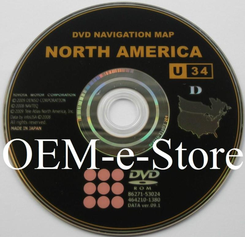 09.1 u34 update 2006 2007 2008 2009 prius 4runner sienna navigation dvd map disc
