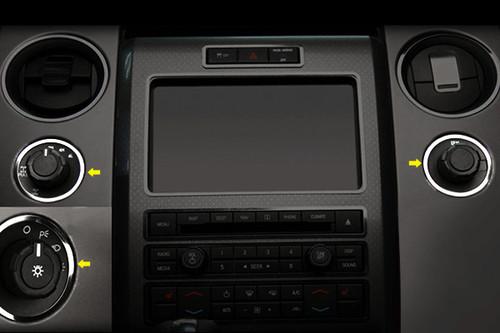 Acc 771011 - 09-13 ford f-150 brushed dash bezel trim truck interior chrome trim