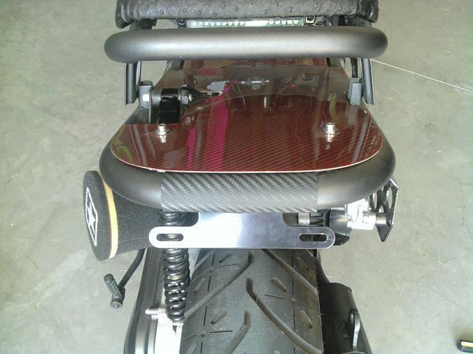 Tail light frame cover carbon fiber vinyl honda ruckus zoomer nps50