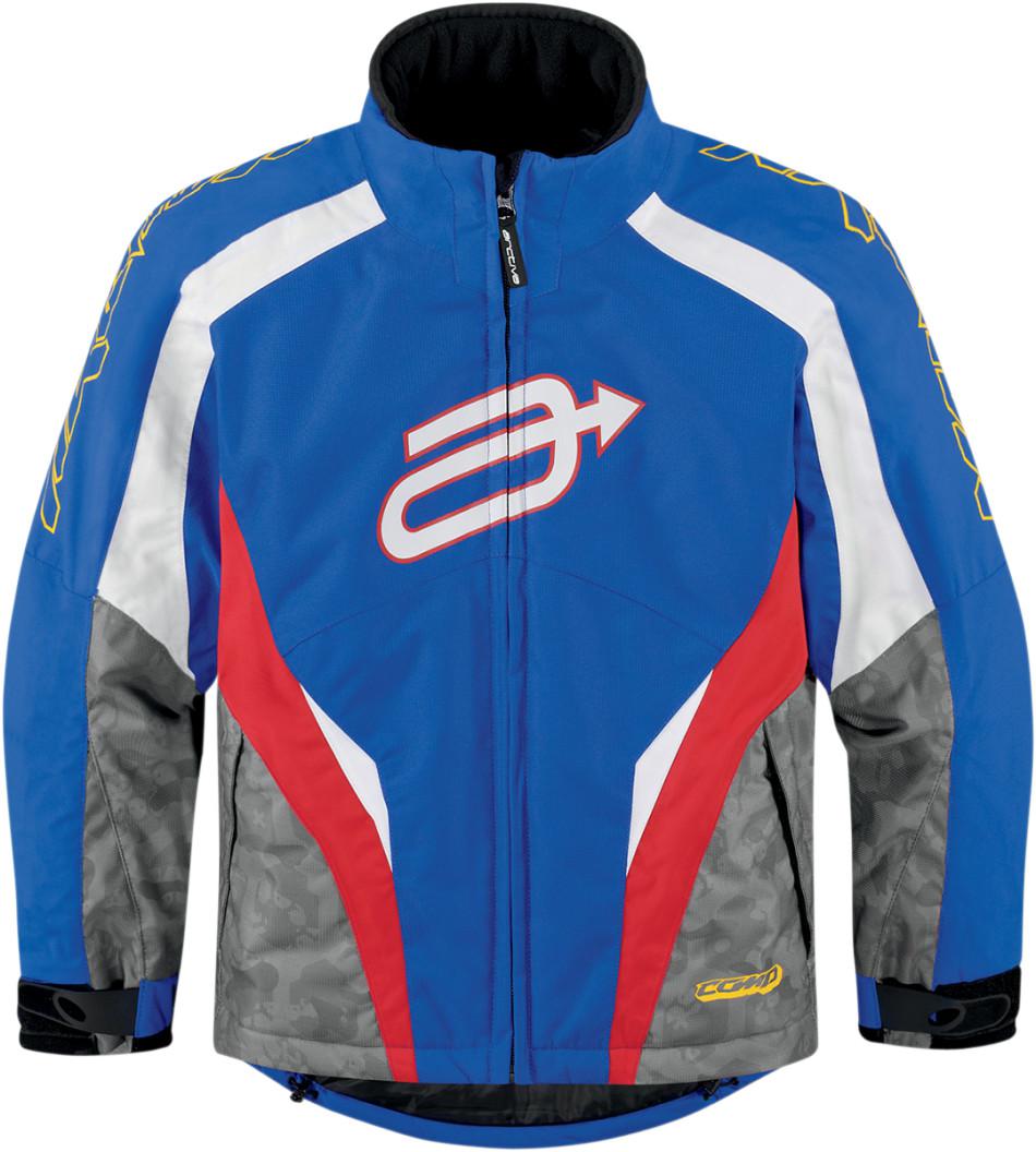 Arctiva comp 7 blue red youth kids insulated snowmobile jacket snow mobile