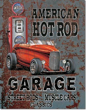 Nostalgic american hot rod garage street rods muscle cars classics tin sign 