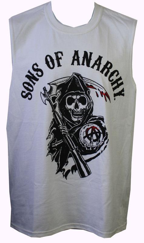 Sons of anarchy samcro soa reaper crew 2-sided muscle tee t-shirt